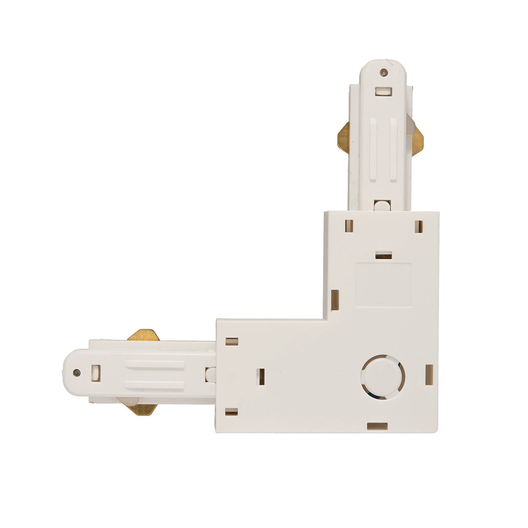 CONECTOR BLANCO TIPO L PARA RIEL HS3 DE ILUMINACIÓN