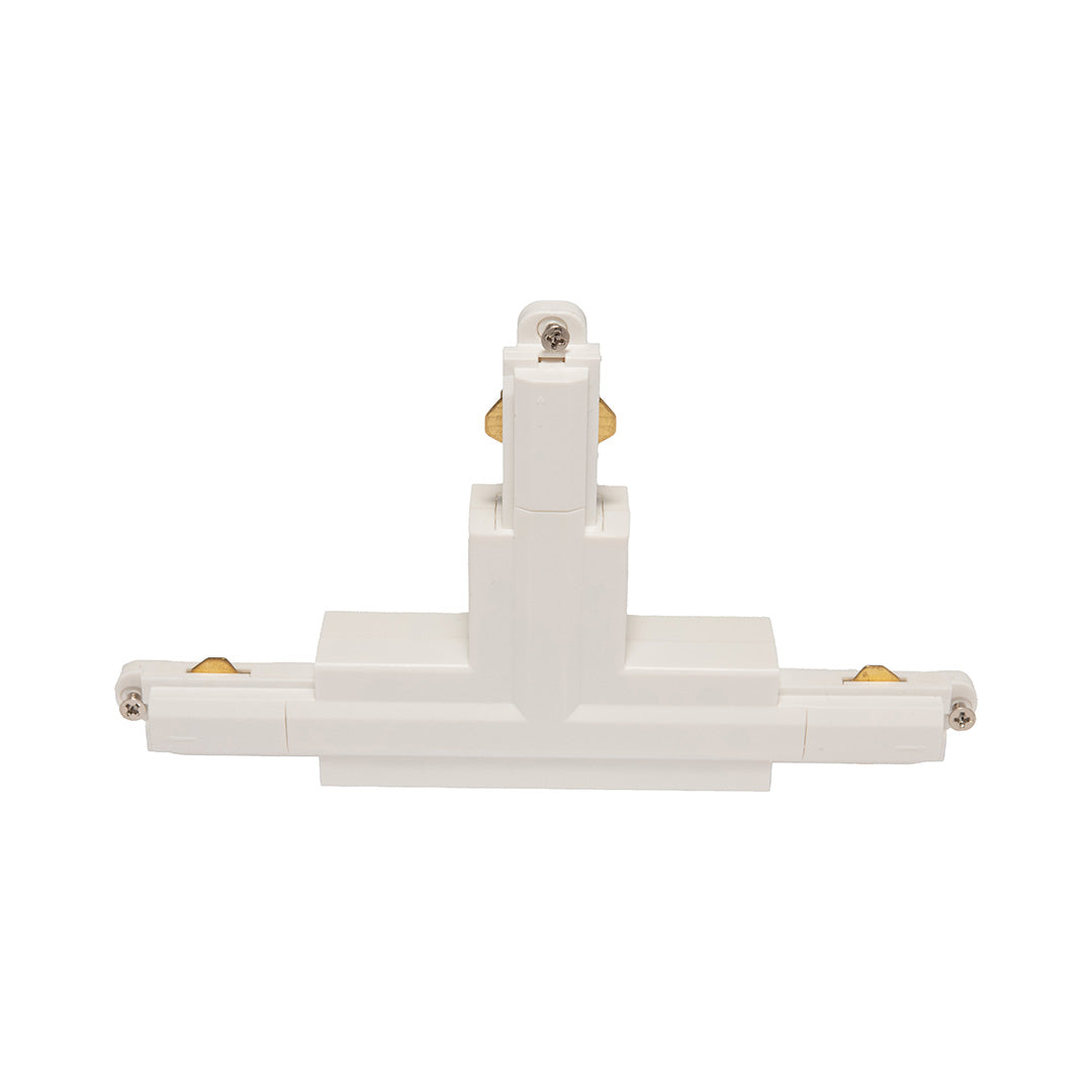 CONECTOR BLANCO TIPO T PARA RIEL HS3 DE ILUMINACIÓN