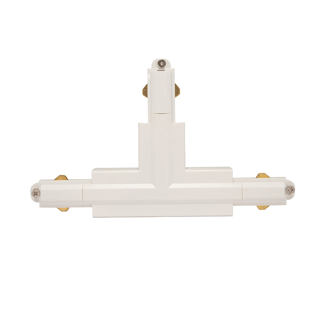CONECTOR BLANCO TIPO T PARA RIEL HS3 DE ILUMINACIÓN
