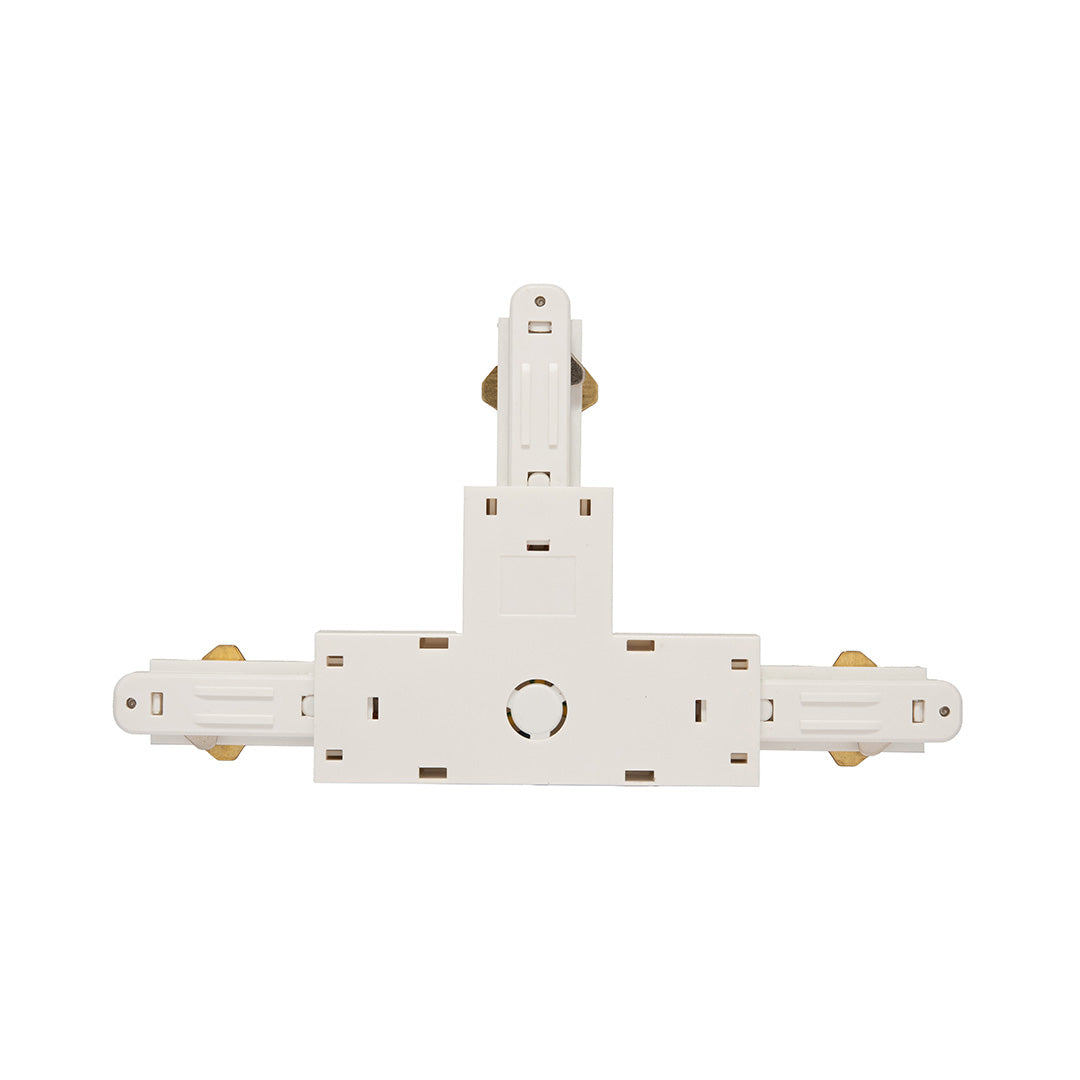 CONECTOR BLANCO TIPO T PARA RIEL HS3 DE ILUMINACIÓN