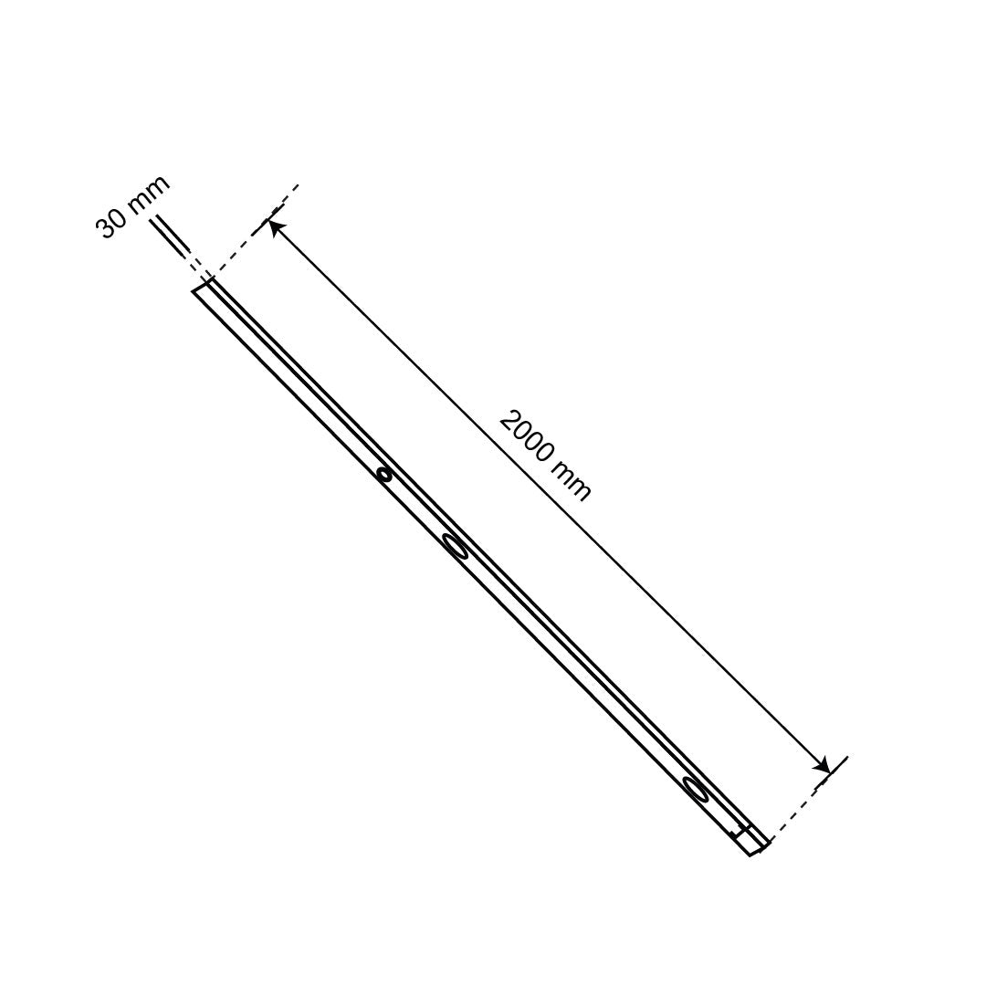 RIEL ELÉCTRICO SOBREPONER HS NEGRO, 2 METROS