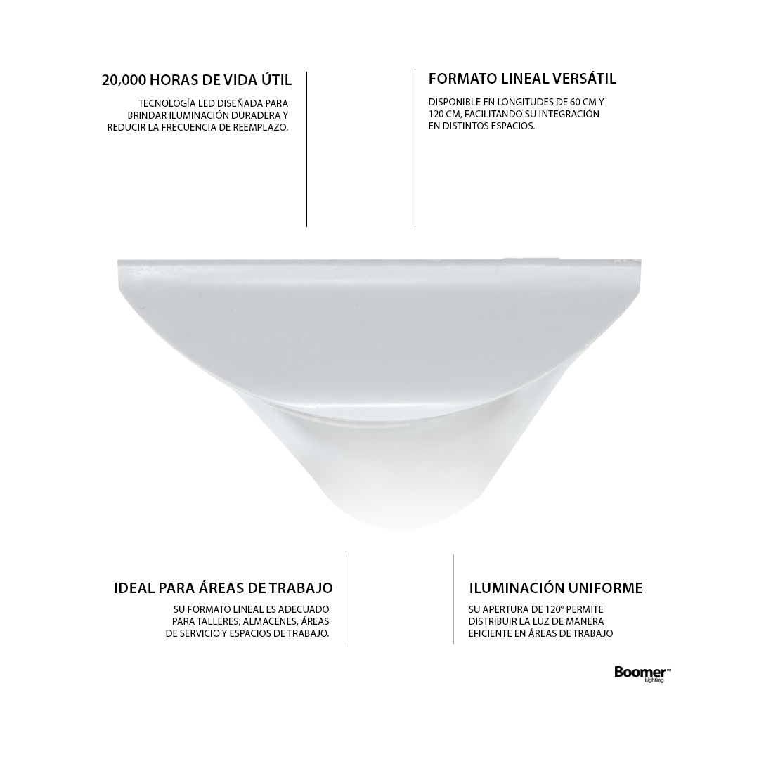 LÁMPARA LED LINEAL SCORPIO, 36W, LUZ NEUTRA, 2340 LM