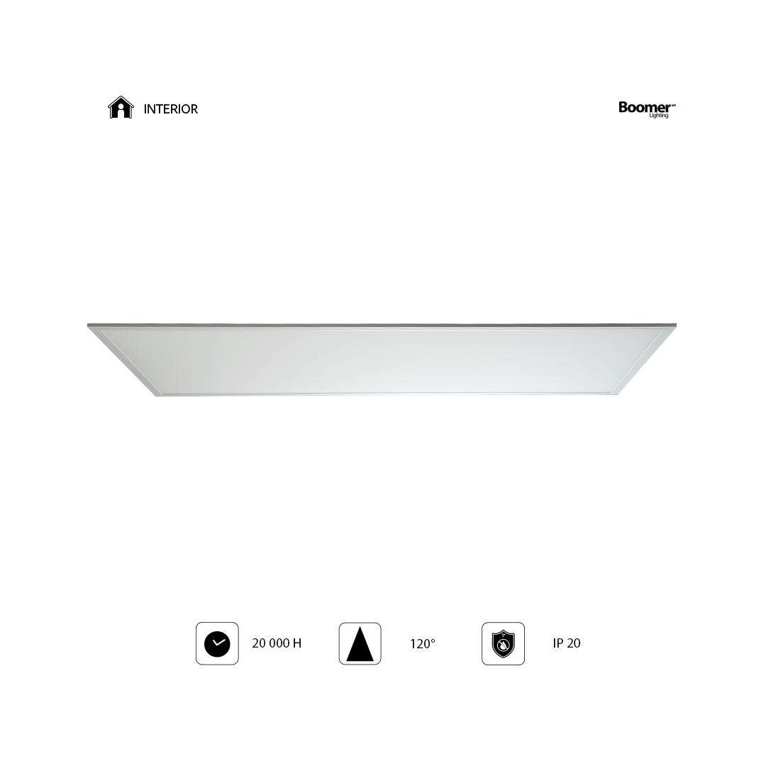 PANEL LED EMPOTRABLE 1.20*.60, 60W, LUZ FRÍA, INTERIOR