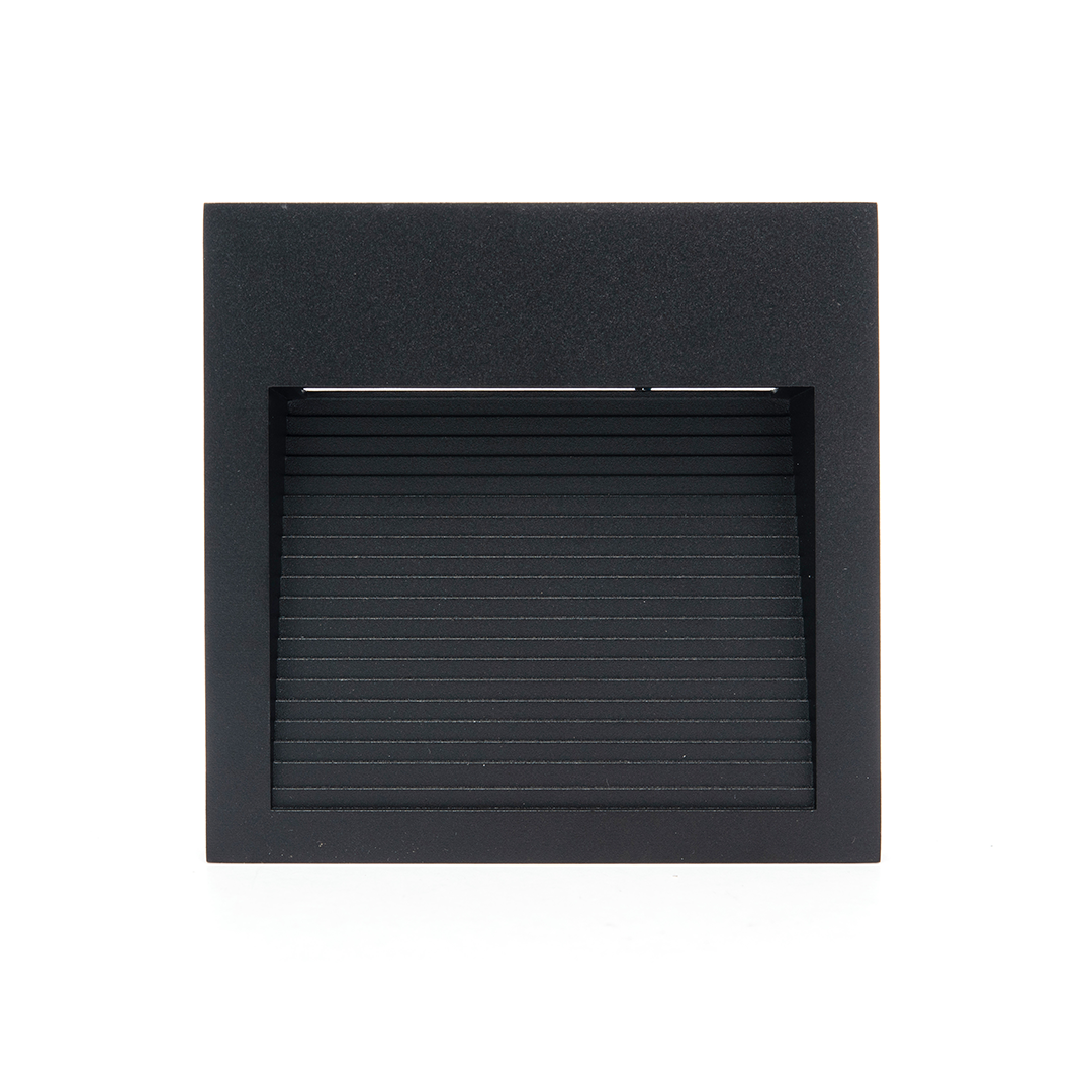 LÁMPARA DE CORTESÍA SOBREPONER NEGRO S6, 6W, 3000K, IP65
