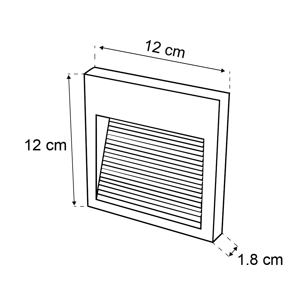 LÁMPARA DE CORTESÍA SOBREPONER NEGRO S6, 6W, 3000K, IP65