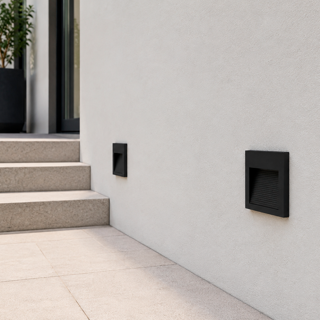 LÁMPARA DE CORTESÍA SOBREPONER NEGRO S6, 6W, 3000K, IP65
