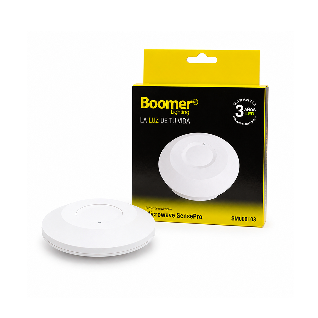 SENSOR DE MOVIMIENTO MICROONDAS PARA TECHO 300W 360 GRADOS
