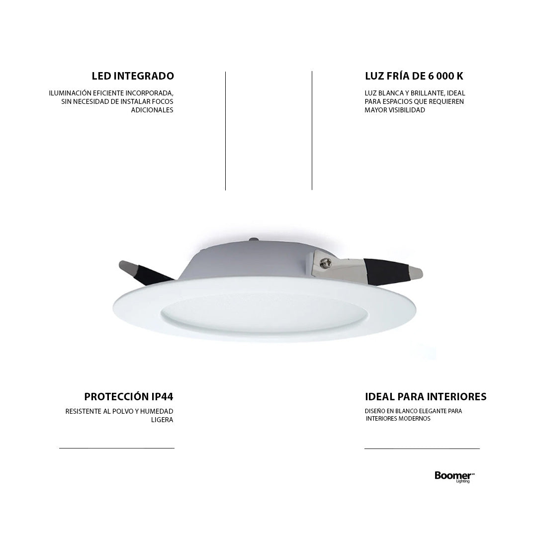 EMPOTRABLE BLANCO 12W ATENUABLE LUZ NEUTRA PARA BOTE, 1320LM
