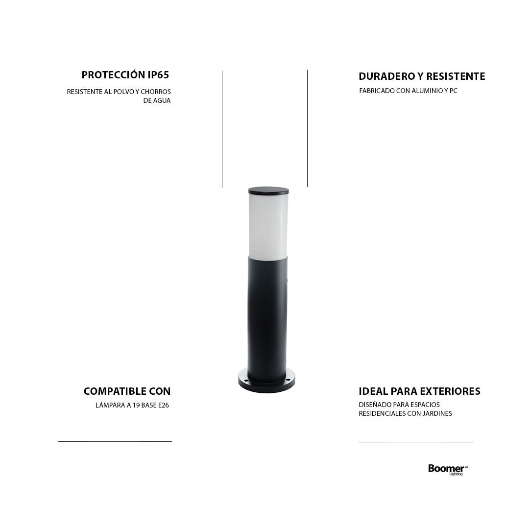 LÁMPARA BOLARDO STICK EXTERIOR 15W BASE E27 IP65