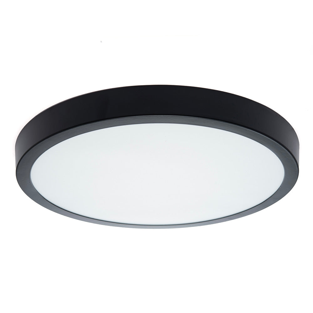 PANEL LED REDONDO NEGRO 24W DE SOBREPONER LUZ CÁLIDA 3000K