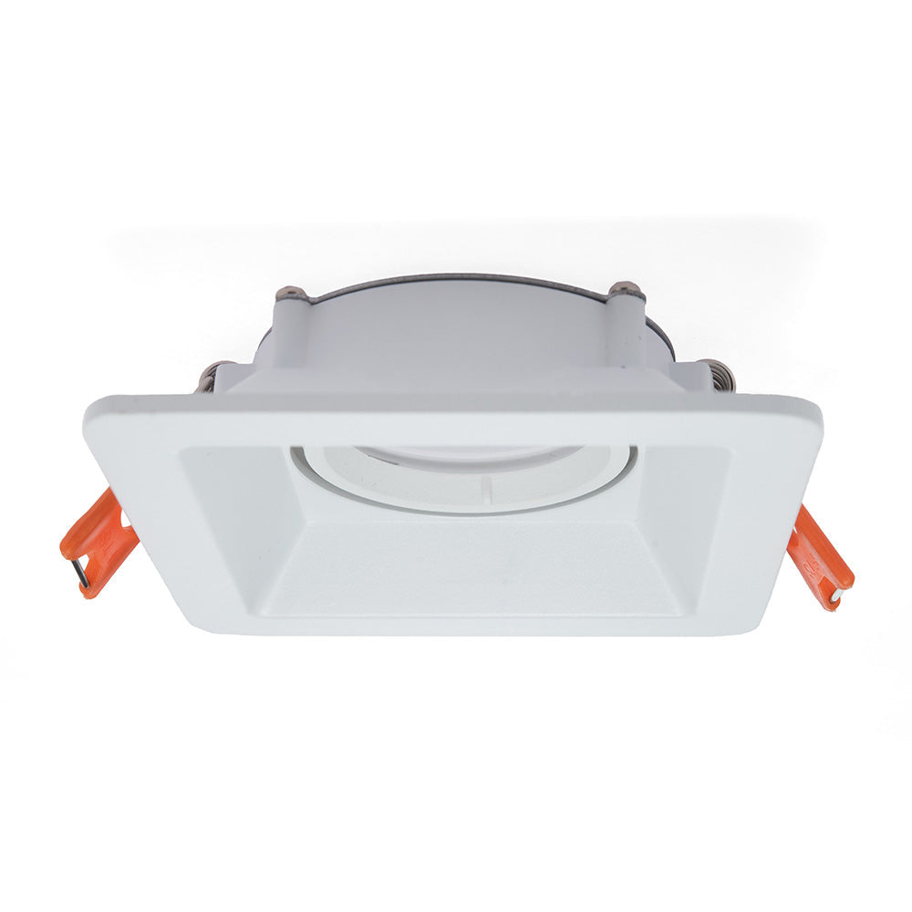 EMPOTRABLE DIRIGIBLE CUADRADO BLANCO BASE MR16 DE ALUMINIO